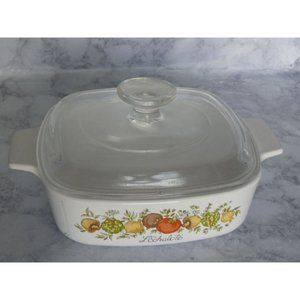 1 Quart Corning ware, Spice of life, A-1-B, With Lid